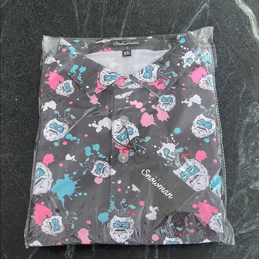Men's Graphic Shirt - Black, Pink, Blue
